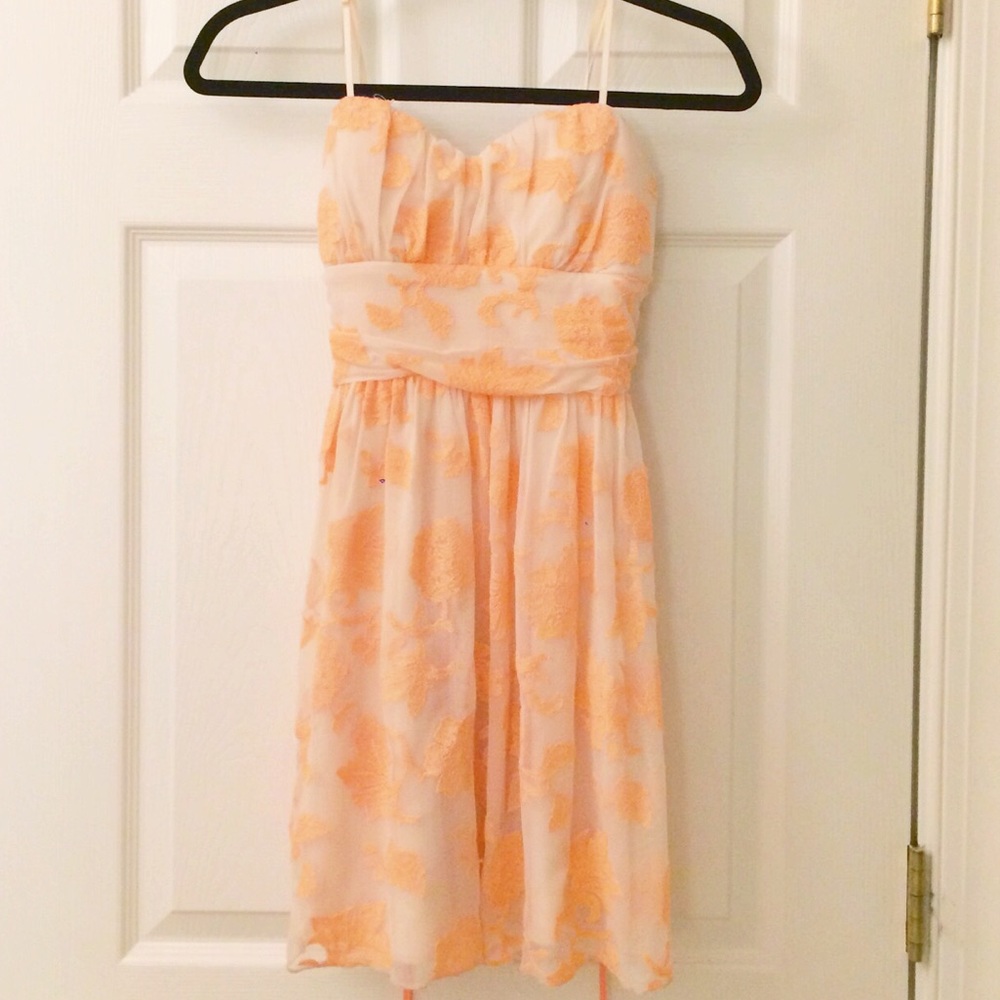 🌼Coral Sweetheart Party Dress