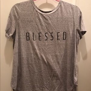 Blessed gray t shirt