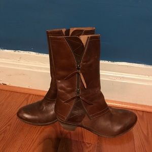 Brown cowboy style boots