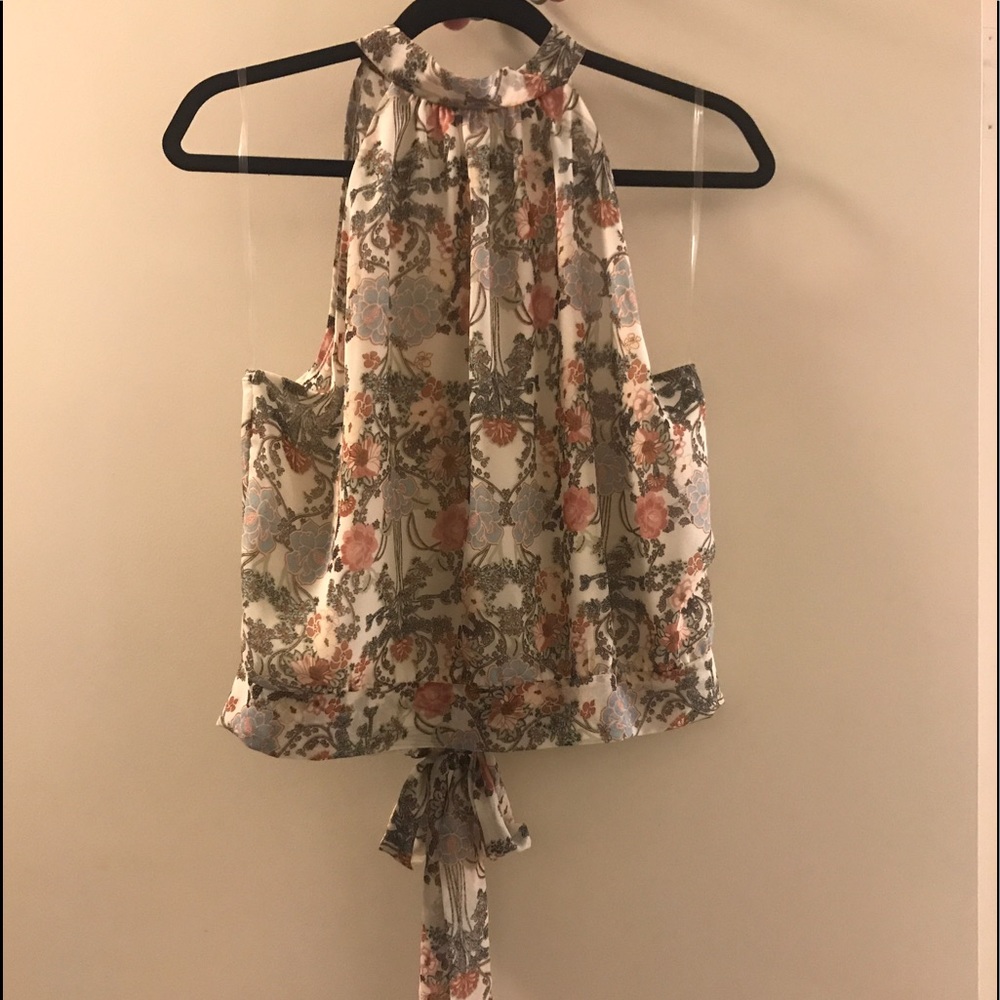 Sheer floral blouse