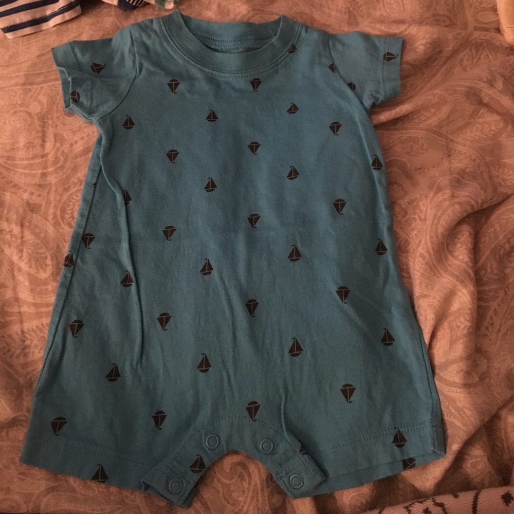Lot of 3 baby boy rompers