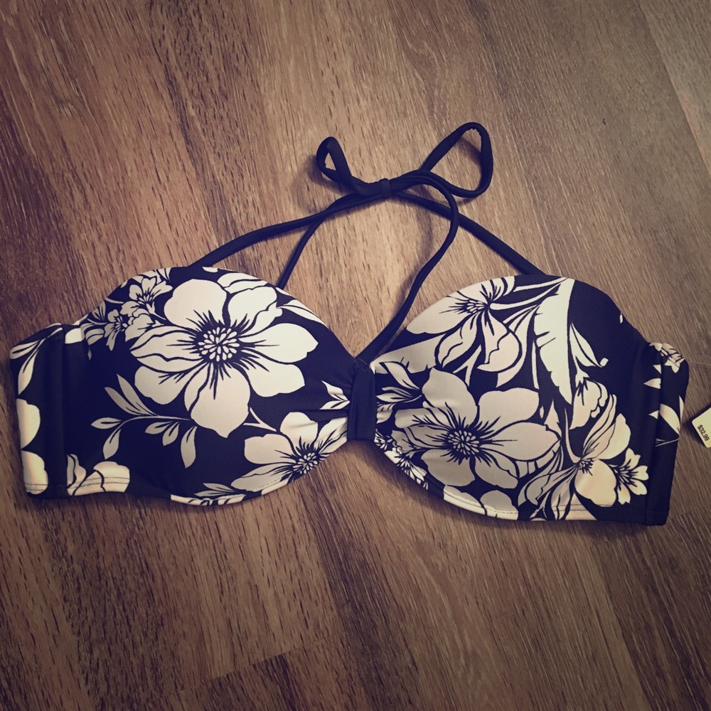 Gap Bikini Top Floral Navy White Large
