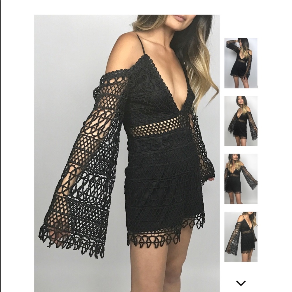 LAST 1๏ธโฃ Open shoulder Crochet Romper - Picture 5 of 7
