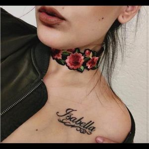 🌸🌺 Embroidered Flower Choker 🌺🌸