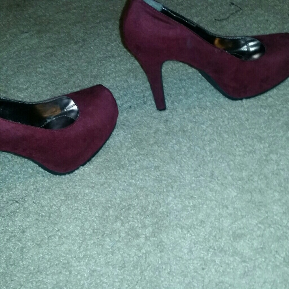 Burgundy pumps