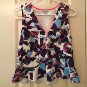 ZARA Floral Sleeveless Top