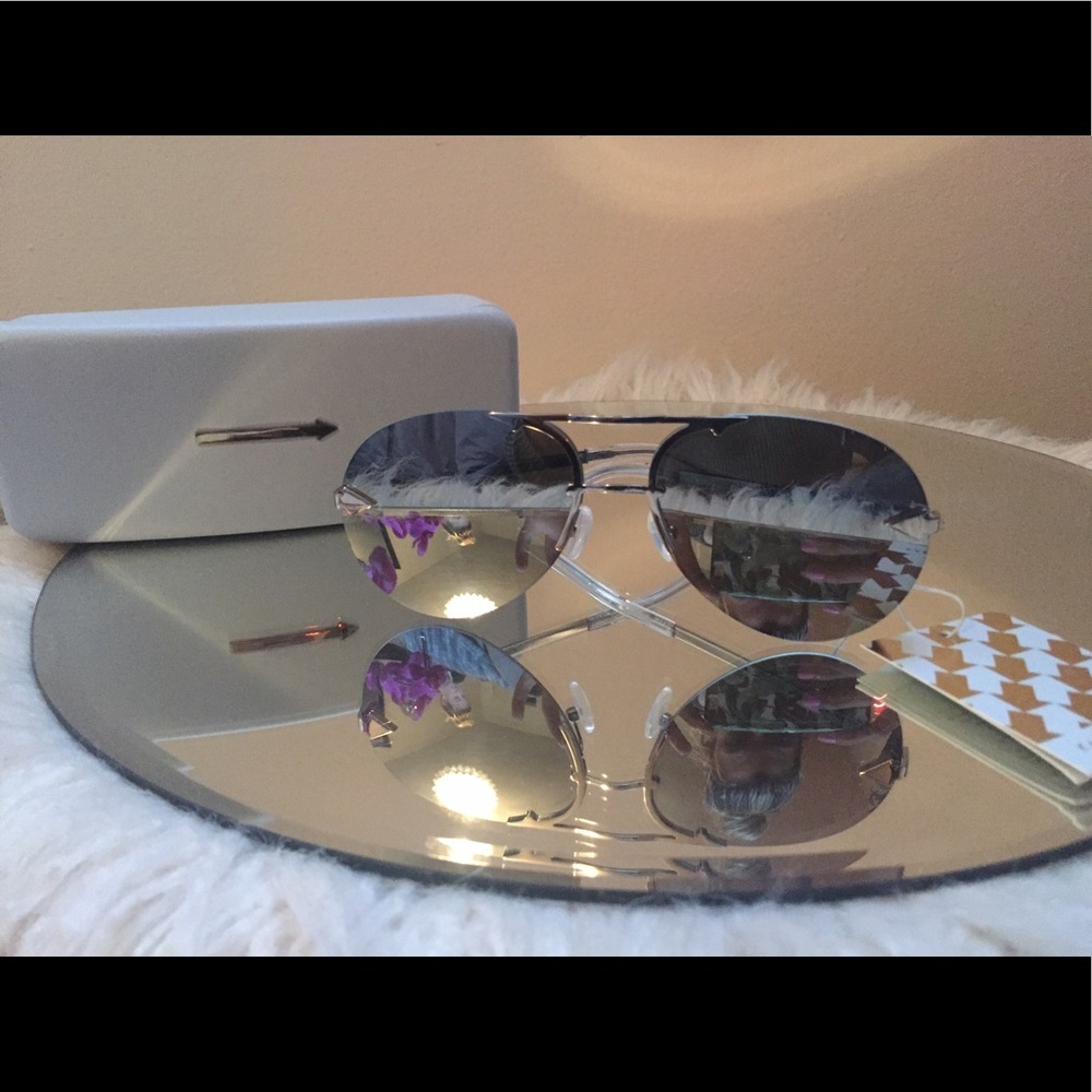 Karen Walker Love Hangover Aviators in Silver