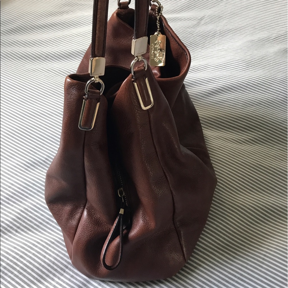 Brown leather hobo Coach bag