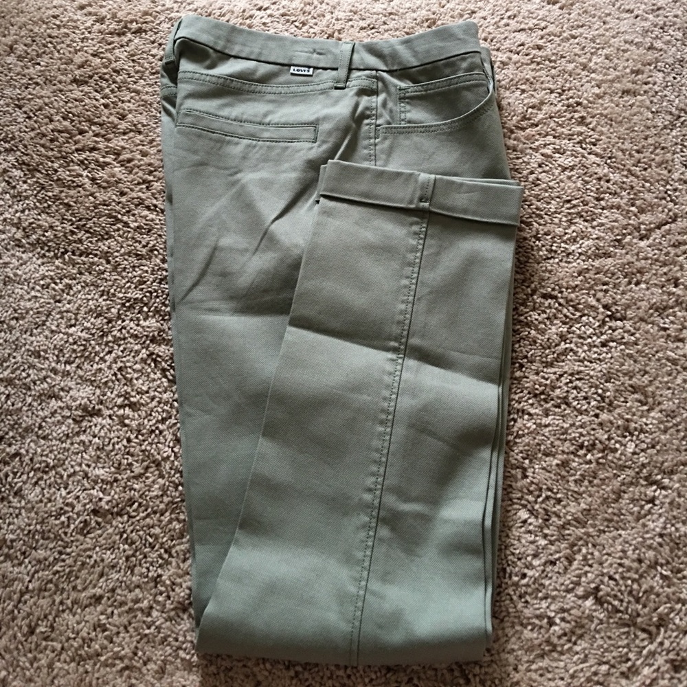 Levi's Olive Green Cuffed Pants