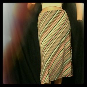 NY & Co Pastel Rainbow Stripe Skirt