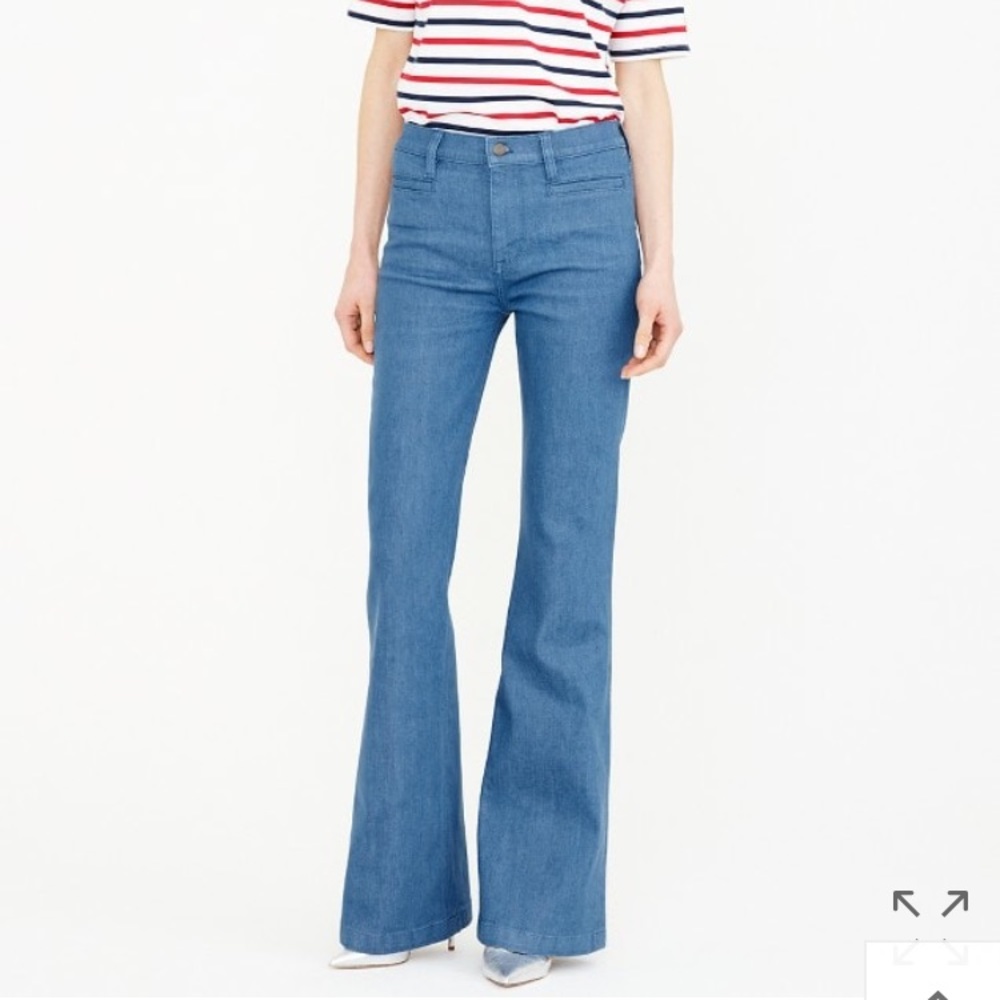 J. Crew Ashbury flare jean in Palmetto wash