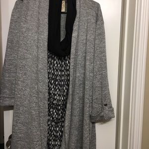 Cardigan with built in top & scarf