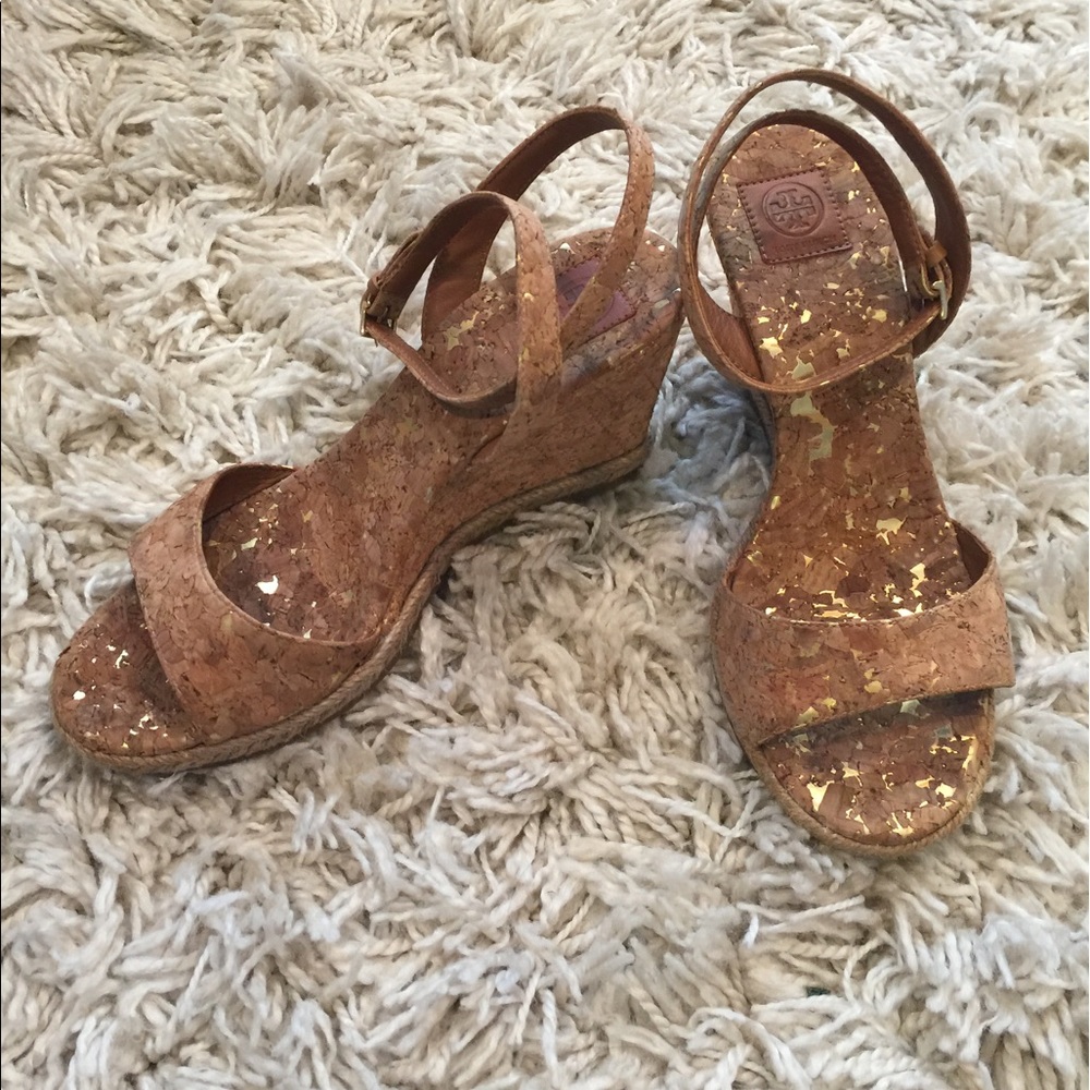 Tory Burch cork wedge sandals!