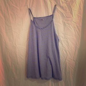 Blue and white striped tanktop