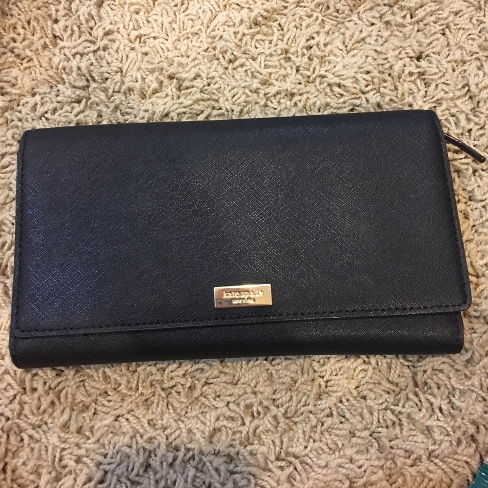 KATE SPADE black Phoenix Trifold Wallet
