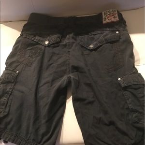 Affliction black premium cargo shorts 32