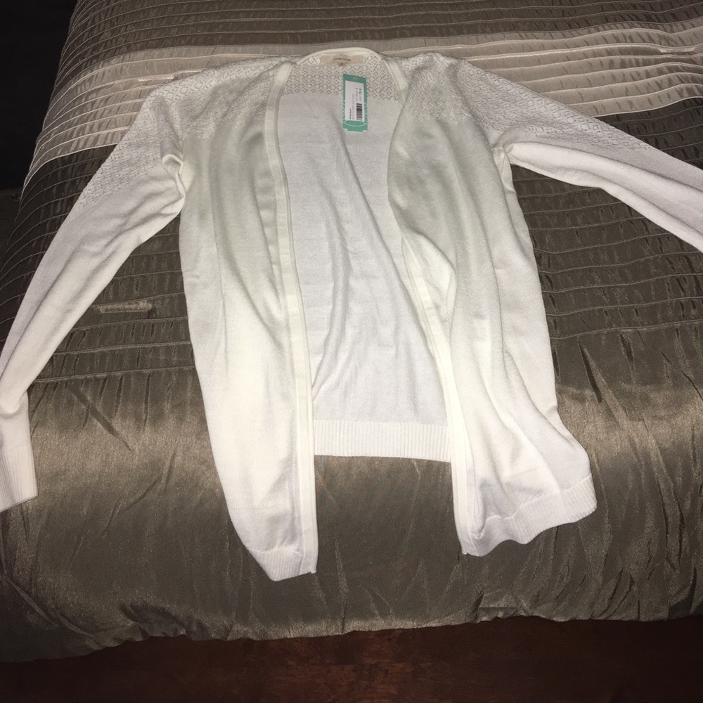 41Hawthorn Michie Pointelle Yoke Cardigan