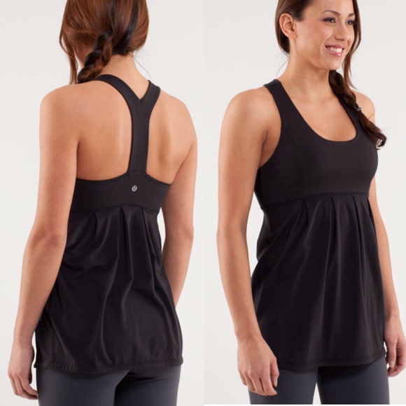 lululemon athletica Tops - Lululemon Power Dance Black Loose Blousy Tank