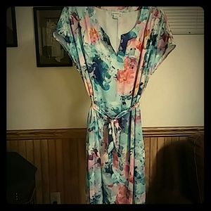 Silk floral dress