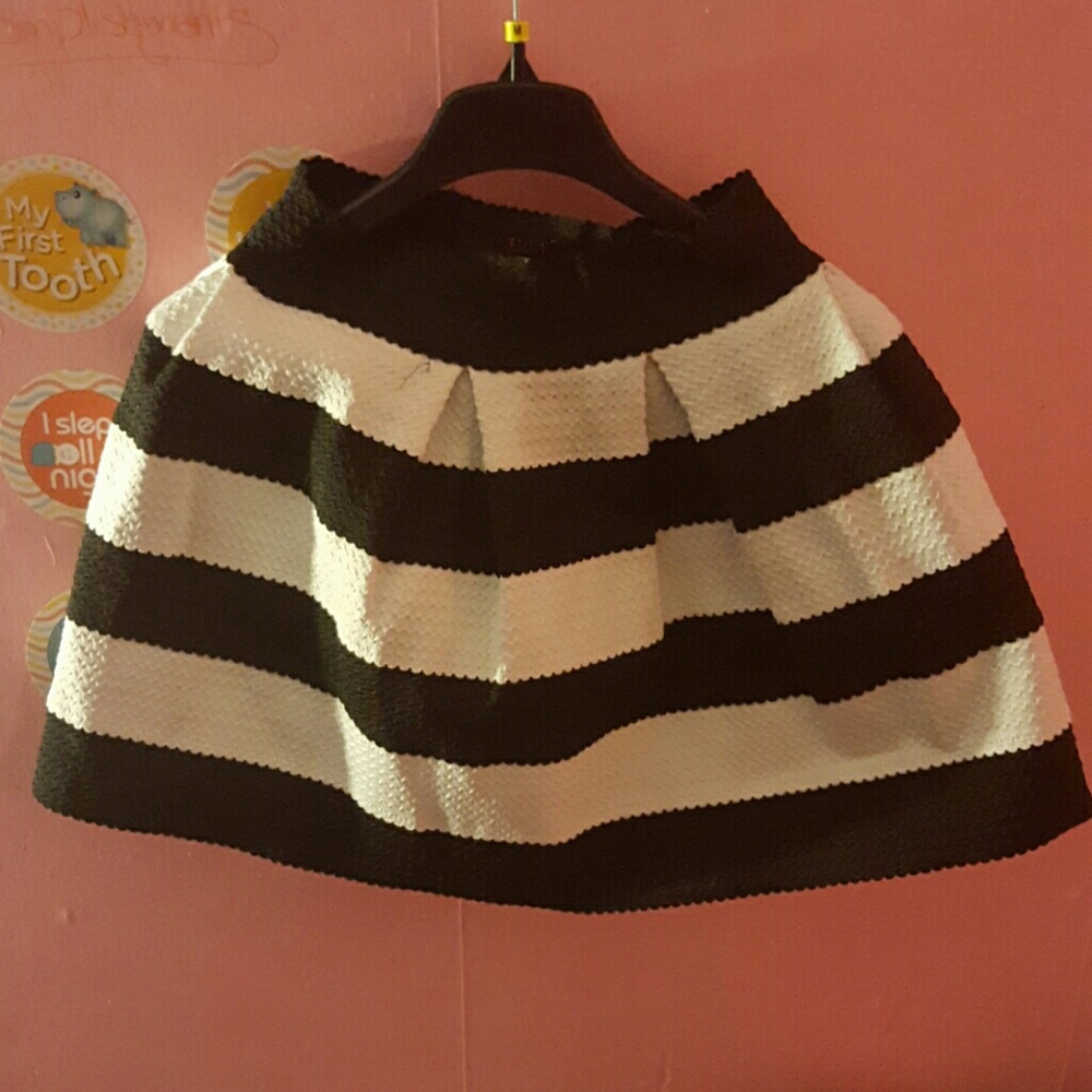 Blush Flare Black n White Skirt