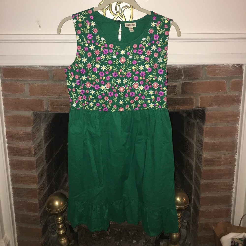 Embroidered yoke Cherokee dress