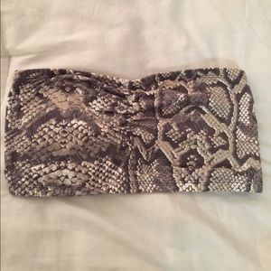 Snakeskin print bandeau
