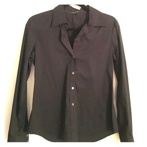 Theory Black Button Up