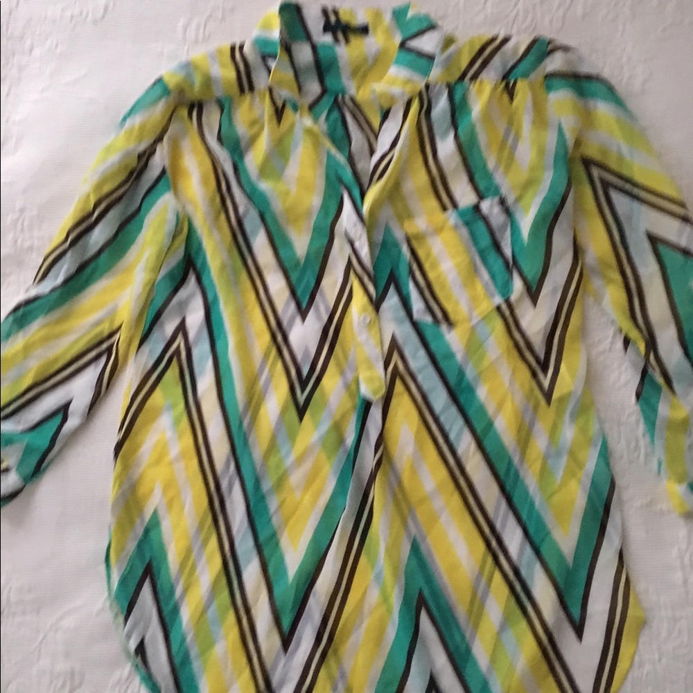 CALS Chevron Sheer Blouse