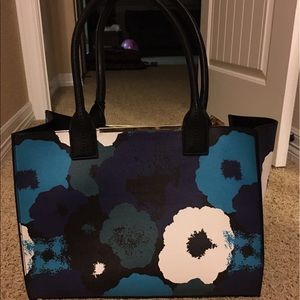 Floral blue tote/shoulder bag!