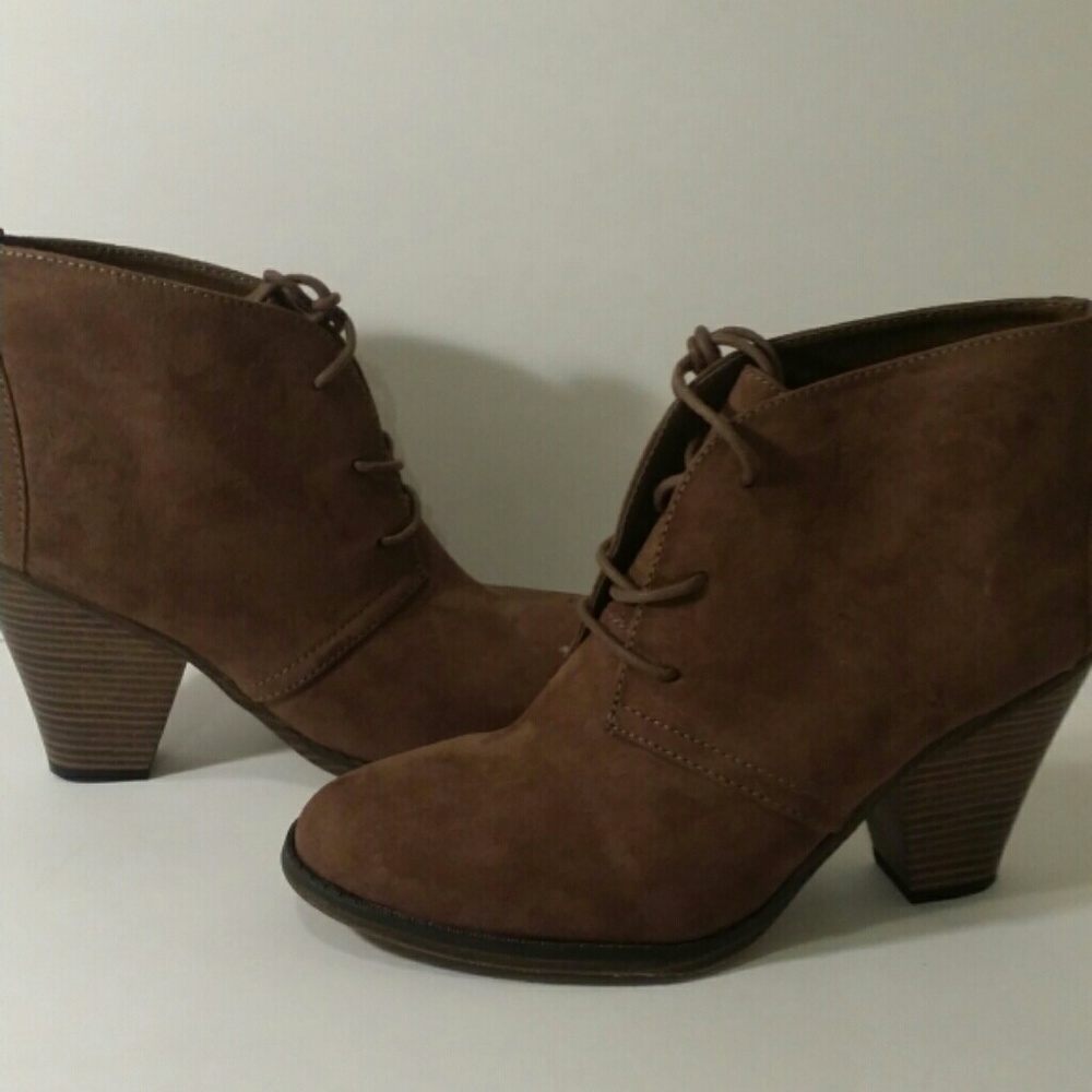 Brown ankle booties