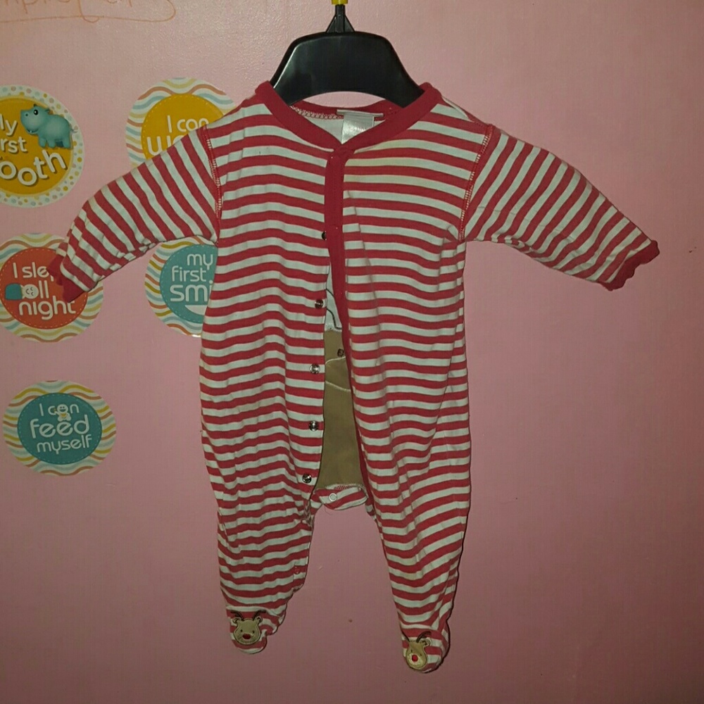 Stripey Christmas Reindeer Bodysuit