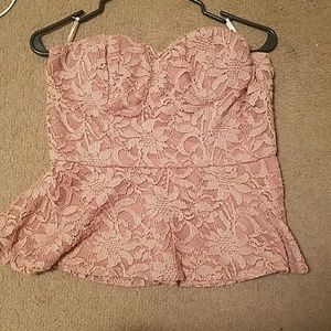 A blush tone peplum top from Forever 21.