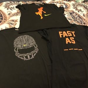 3 NIKE DRI-FIT black Tees