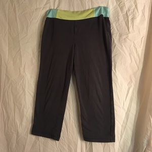 Grey capri exercise pants