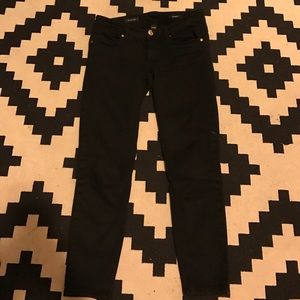 Cache Black Skinny Cropped Jeans