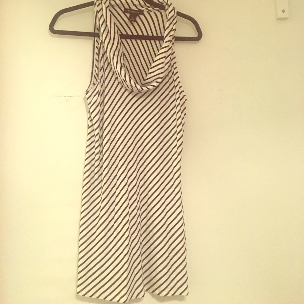 White House Black Market Rayon blend striped top