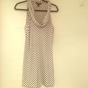 White House Black Market Rayon blend striped top
