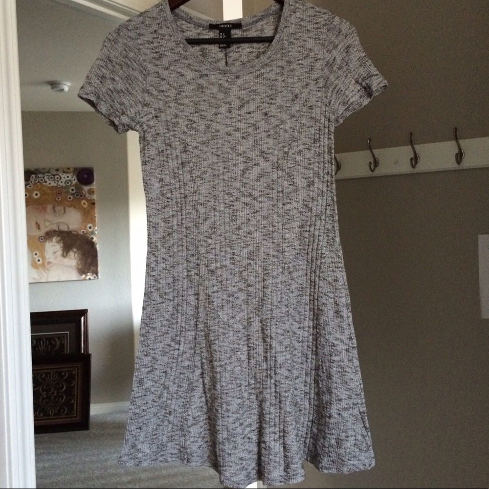 Gray skater dress