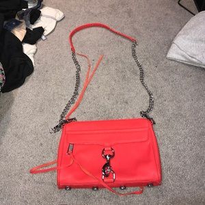 REBECCA MINKOFF MINI MAC CROSSBODY BAG, CORAL