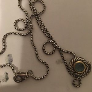 David Yurman blue topaz necklace