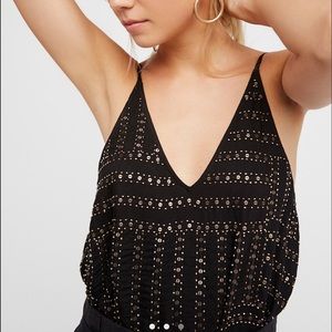 ✨Free People "paths cross" embellished cami✨