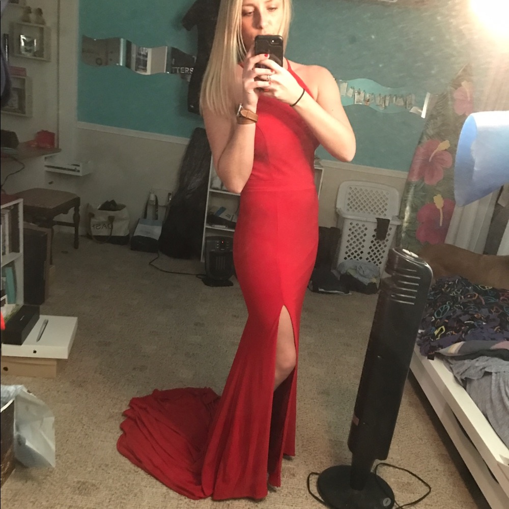 Long Red Formal Prom Dress - Sherri Hill