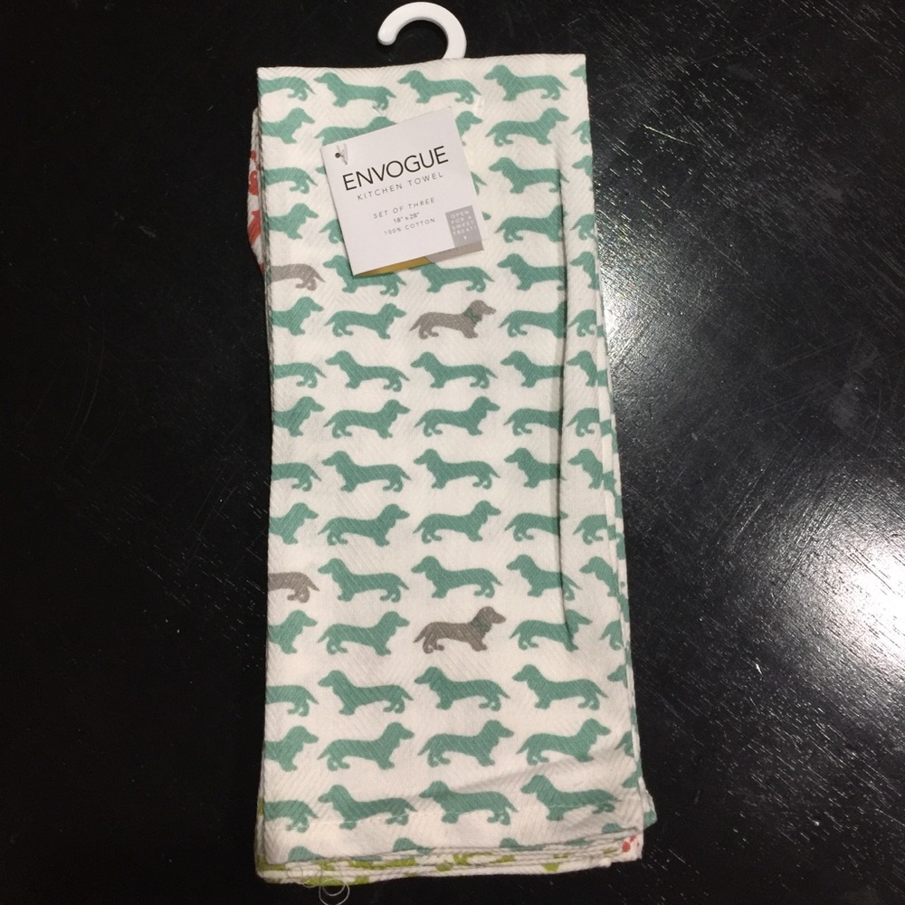 NWT Dachshund Kitchen Towel set of 3