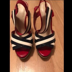 Topshop patent leather platform heels