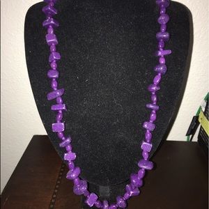 Purple stone necklace