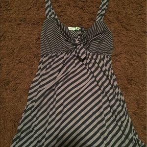 Navy Striped Tank Top