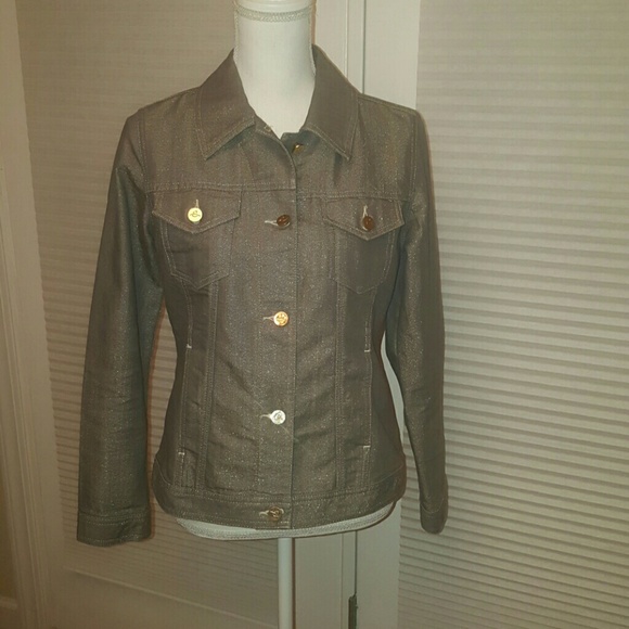 Chico's Jackets & Blazers - Chicos Platinum shiny jacket size 0/S