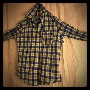 Plaid Hollister button-down