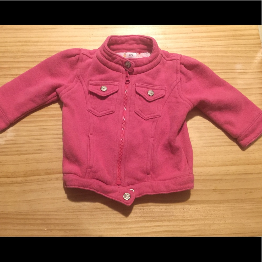 Baby Gap infant 3-6months pink zippered sweatshirt