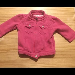 Baby Gap infant 3-6months pink zippered sweatshirt